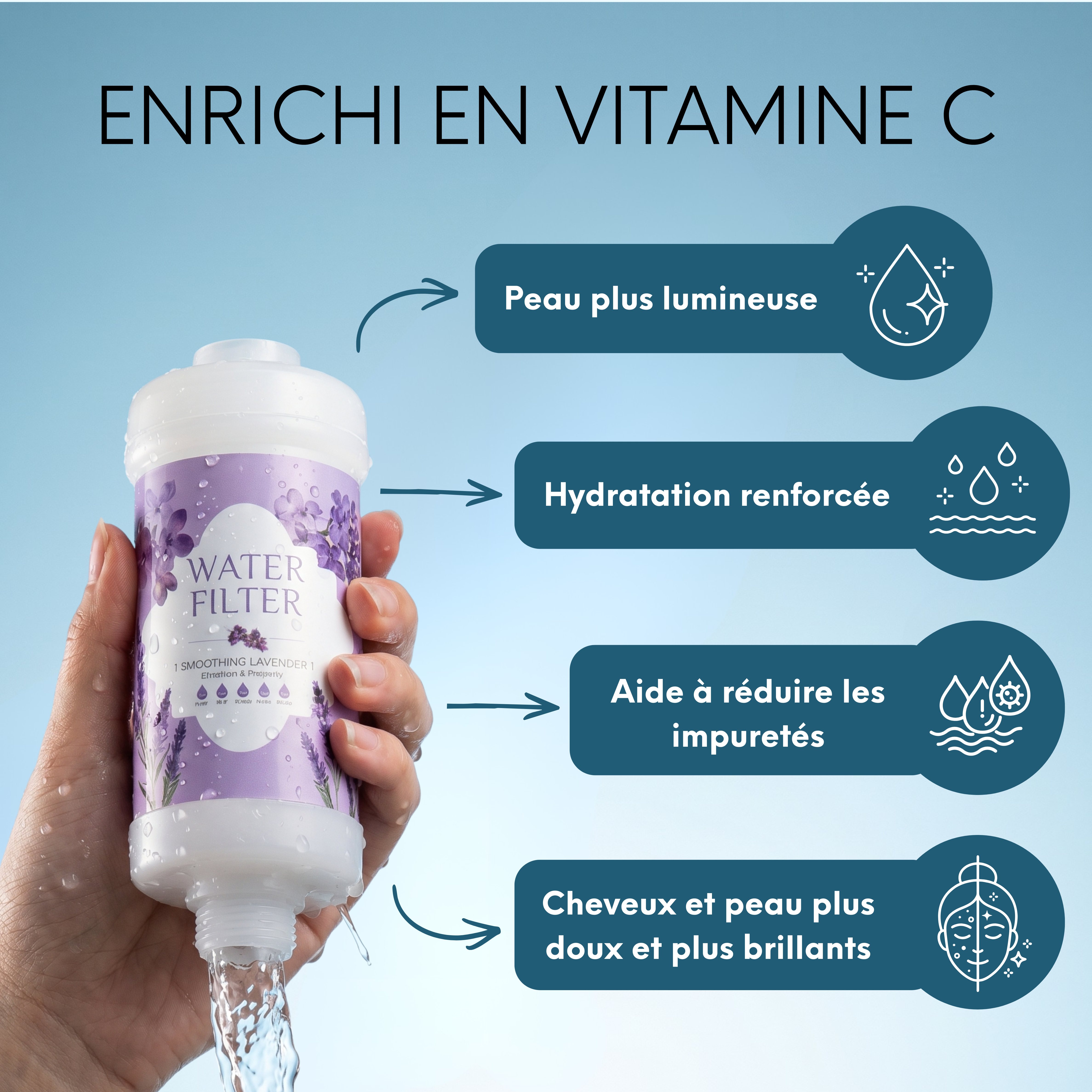 Shower filter vitamine C